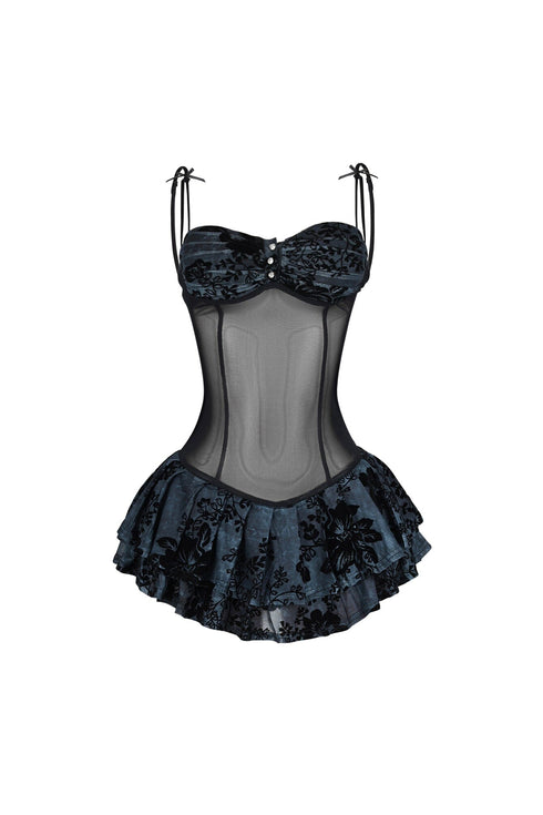 Velvet Touch Bustier Mini Dress